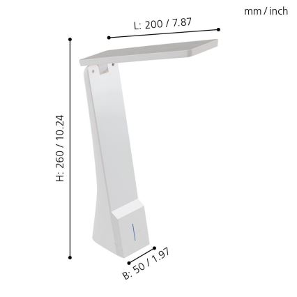 Eglo - dimmbare LED-Tischlampe LED/1,8W/230V weiß