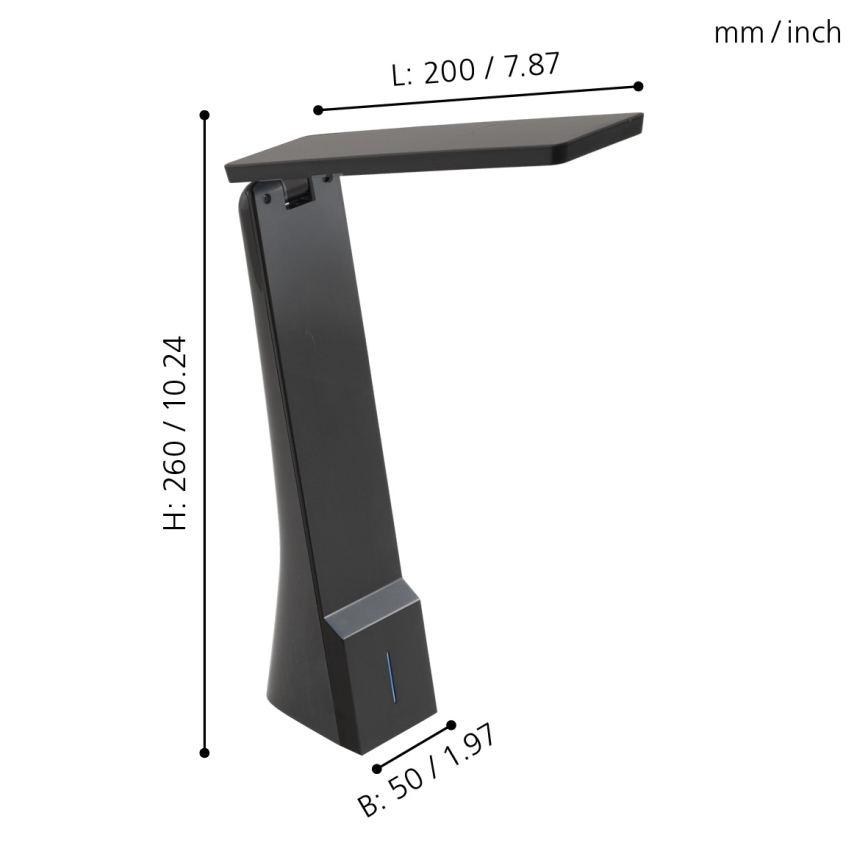 Eglo - LED dimmbare Tischlampe 1xLED/1,8W/230V schwarz