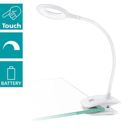 Eglo - Dimmbare LED-Leuchte mit Klemme 1xLED/3W/5V 500 mAh weiß