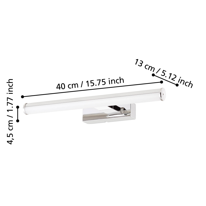 Eglo - LED Badezimmer-Spiegelleuchte LED/7,4W/230V 40 cm IP44 glänzender Chrom