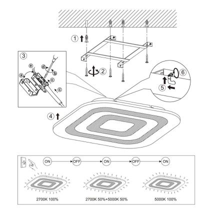 Eglo 97086 - LED Deckenleuchte REDUCTA 1 1xLED/30W/230V dimmbar