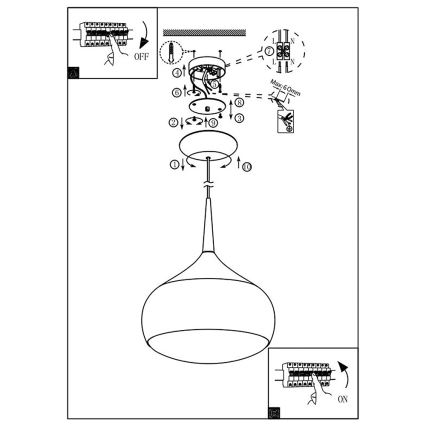 Eglo 97087 - Dimmbare LED-RGBW-Pendelleuchte COMBA-C 1xLED/18W/230V