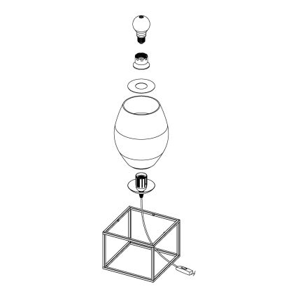 Eglo - Tischlampe 1xE27/40W/230V