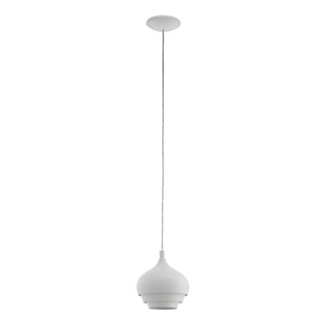Eglo 97212 - Pendelleuchte CAMBORNE mit Seilaufhängung, 1xE27/60W/230V, weiß, Ø 190 mm