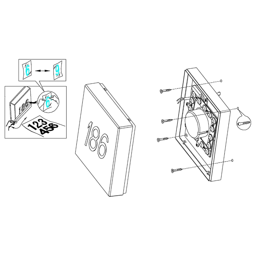 Eglo - LED Dimmbares Außenwandleuchte TORAZZA-C LED/14W/230V IP44