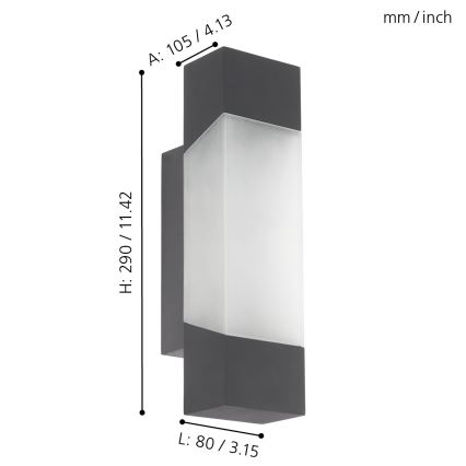 Eglo - LED Außenwandleuchte LED/4,8W/230V