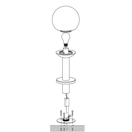 Eglo - Dimmbare LED-Außenleuchte NISIA-C 1xE27/9W/230V 525 mm IP44