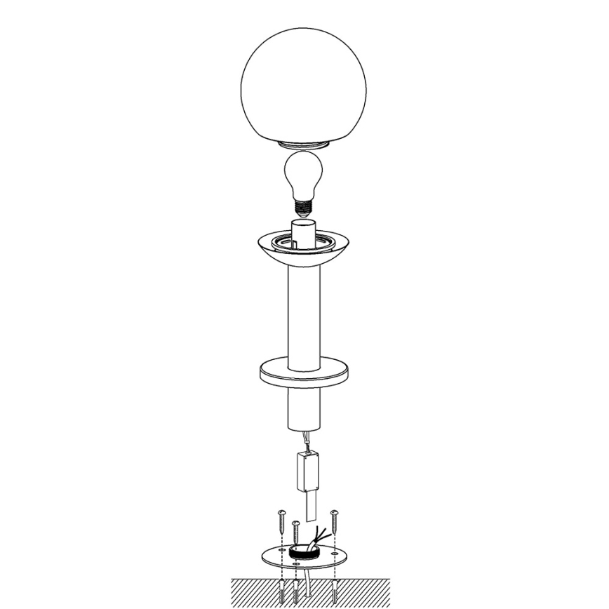 Eglo - Dimmbare LED-Außenleuchte NISIA-C 1xE27/9W/230V 525 mm IP44
