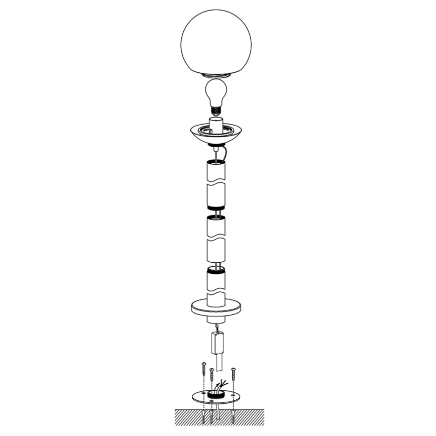 Eglo - Dimmbare LED-Außenleuchte NISIA-C 1xE27/9W/230V 980 mm IP44