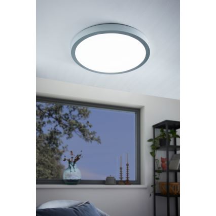 Eglo - LED Deckenleuchte 1xLED/25W/230V silber rund 4000K