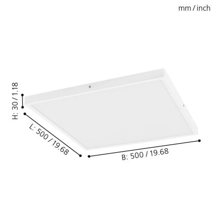 Eglo - LED dimmbare Deckenbeleuchtung 1xLED/25W/230V