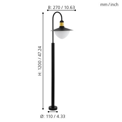 Eglo - Aussenlampe 1xE27/60W/230V