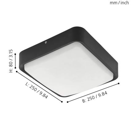 Eglo – Dimmbare LED-Deckenleuchte für den Außenbereich LED/14,6W/230V