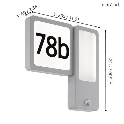 Eglo - LED Außenwandleuchte 2xLED/2,7W + LED/3,6W/230V IP44