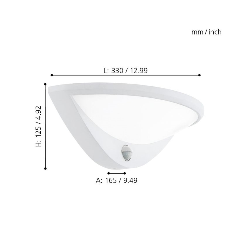 Eglo - LED Außenleuchte mit Sensor 1xLED/9,3W/230V IP44