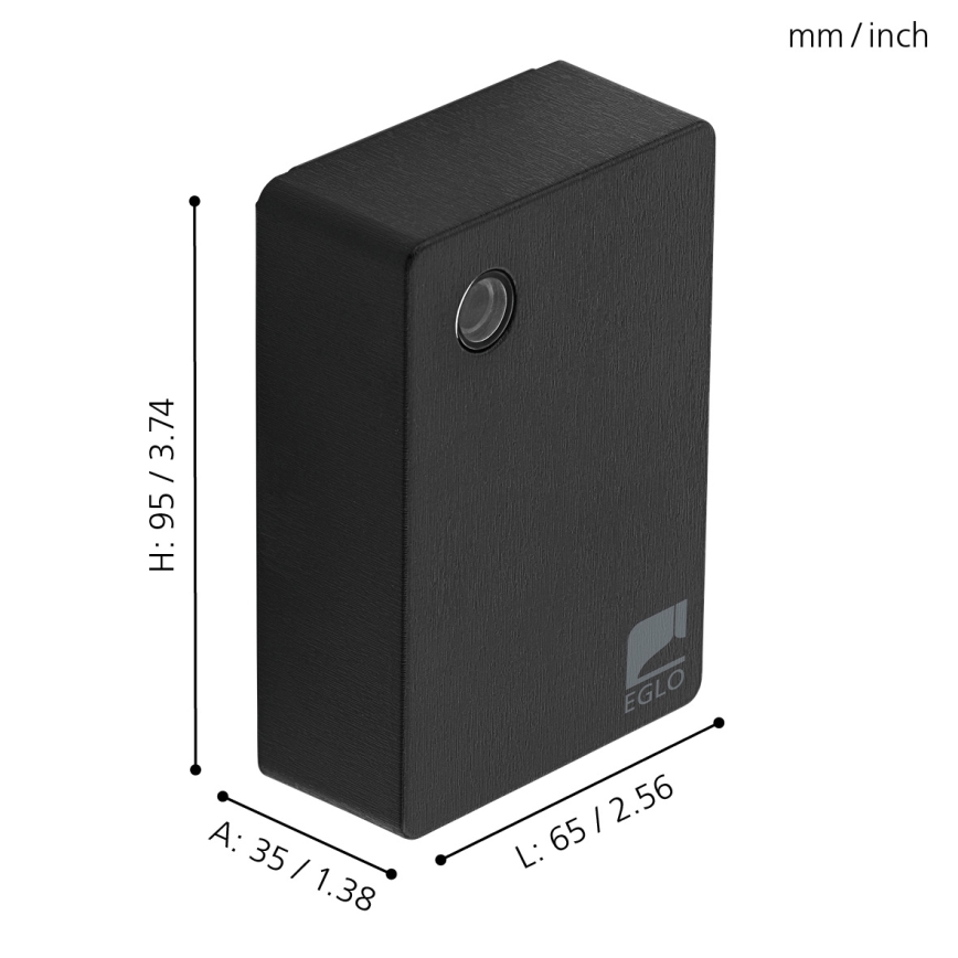 Eglo - Dämmerungsschalter 2-100 lux schwarz IP44