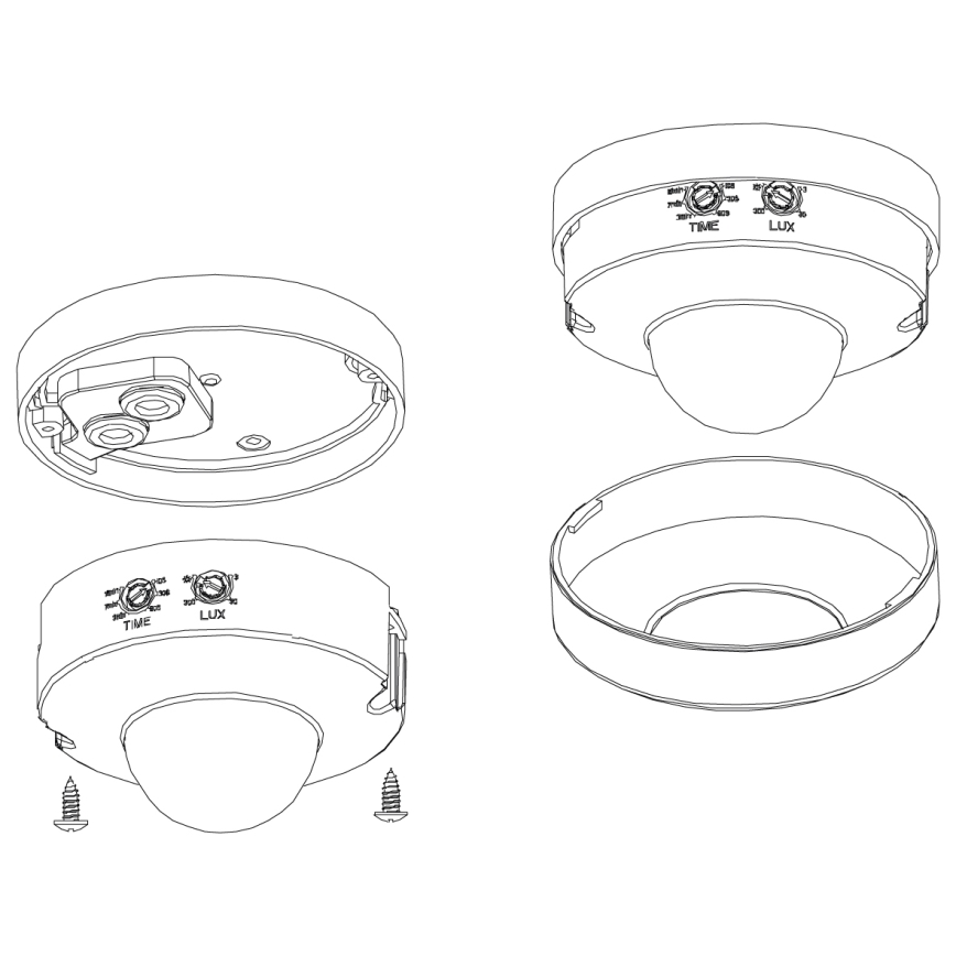 Eglo - Außen-Bewegungs- und Dämmerungssensor 12 m weiß IP44