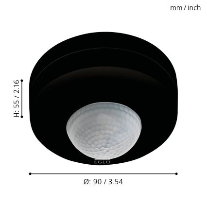 Eglo - Bewegungssensor 12m schwarz IP44