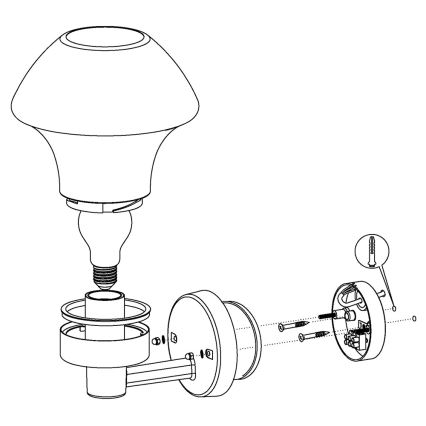 Eglo 97446 - LED dimmbare Außenleuchte VERLUCCA-C 1xE27/9W/230V IP44 Bluetooth