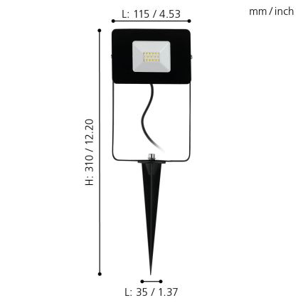 Eglo 97471 - LED Reflektor FAEDO 4 LED/10W/230V