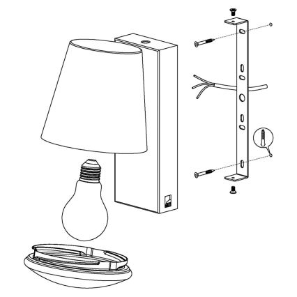 Eglo - LED-Dimmer-Außenwandleuchte CALDIERO-C 1xE27/9W/230V