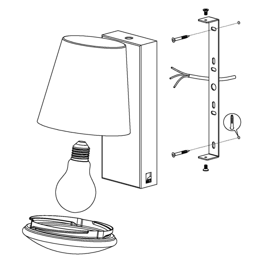 Eglo - LED-Dimmer-Außenwandleuchte CALDIERO-C 1xE27/9W/230V