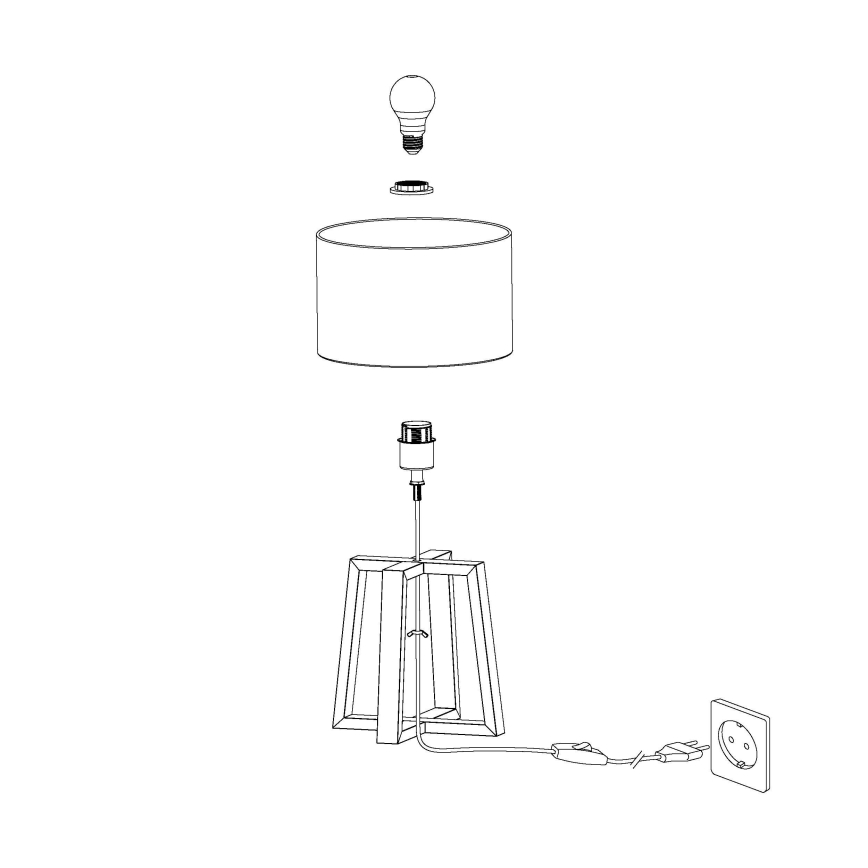 Eglo - Tischlampe 1xE27/60W/230V