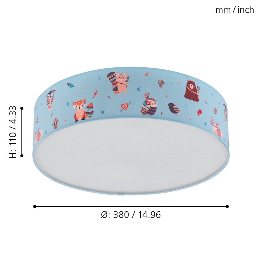 Eglo - Kinder Deckenleuchte 2xE27/40W/230V