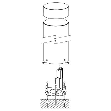 Eglo - LED Aussenlampe LED/11W/230V schwarz 450 mm