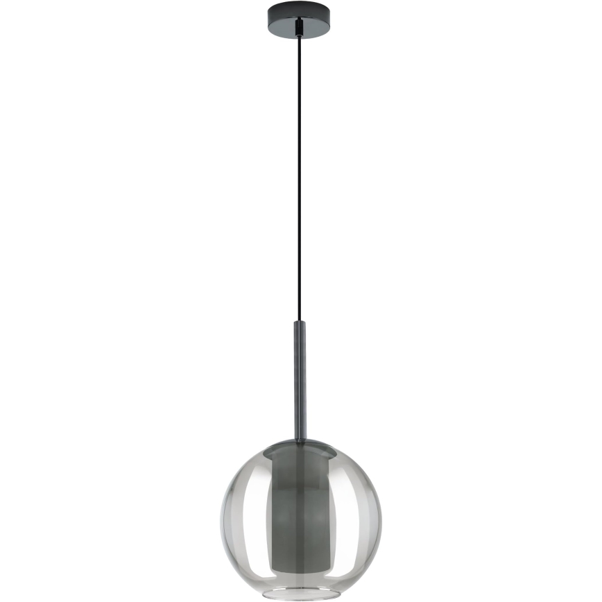Eglo 97633 - Pendelleuchte mit Kabel TINDARI 1xE27/60W/230V rauchschwarz