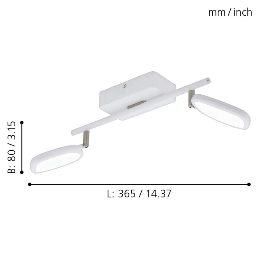 Eglo 97692 - LED RGB Einbauleuchte PALOMBARE-C 2xLED/5W/230V