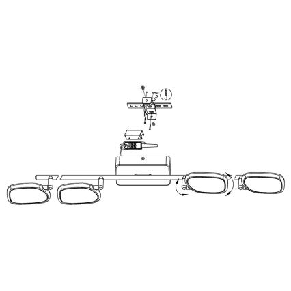 Eglo 97694 - LED RGB Einbauleuchte PALOMBARE-C 4xLED/5W/230V