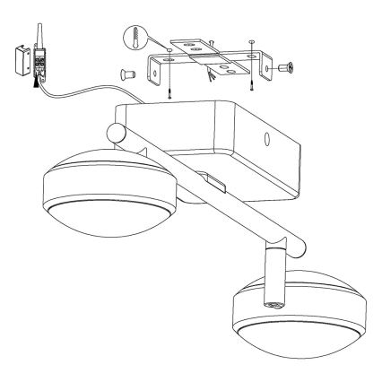 Eglo 97715 - Dimmbarer LED-RGB-Strahler CORROPOLI-C 2xLED/5W/230V