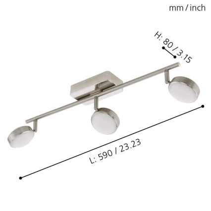 Eglo - LED RGB Einbauleuchte CORROPOLI-C 3xLED/5W/230V
