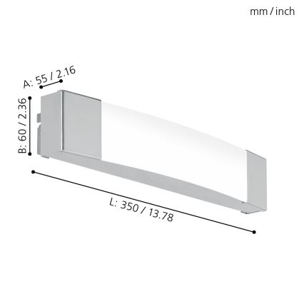 Eglo - LED Beleuchtung für Badezimmerspiegel LED/8,3W/230V IP44