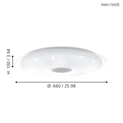 Eglo - LED dimmbare Deckenleuchte LED/40W/230V