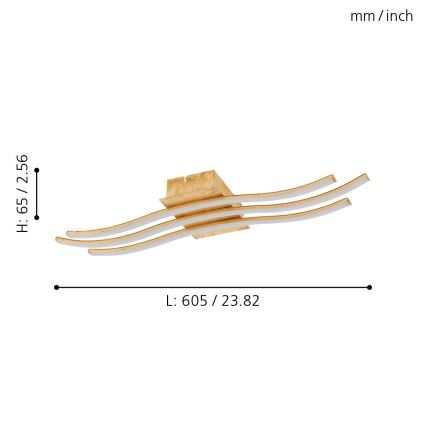 Eglo 97743 - LED-Aufbau-Deckenleuchte MIRAFLORES 3xLED/8,6W/230V