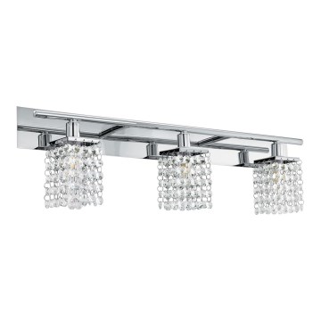 Eglo 97748 - LED Kristall Badezimmer-Wandleuchte AREQUITO 3xG9/3W/230V