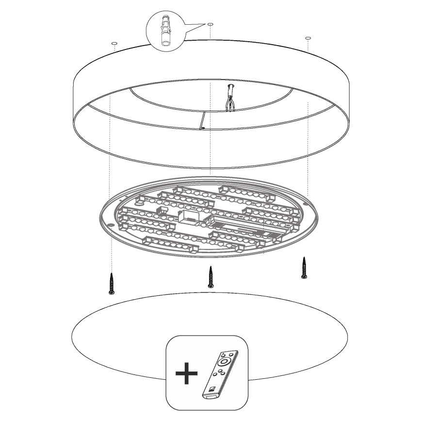 Eglo - LED dimmbare Deckenleuchte LED/40W/230V + Fernbedienung