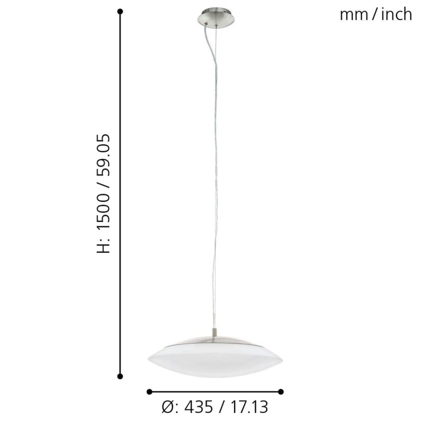 Eglo 97812 - LED Dimmbare Hängeleuchte FRATTINA-C 1xLED/27W/230V