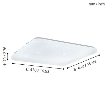 Eglo - LED Deckenleuchte LED/33,5W/230V