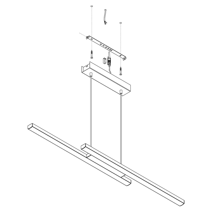 Eglo - LED-RGB dimmbare Pendelleuchte mit Seilaufhängung FRAIOLI-C LED/34W/230V