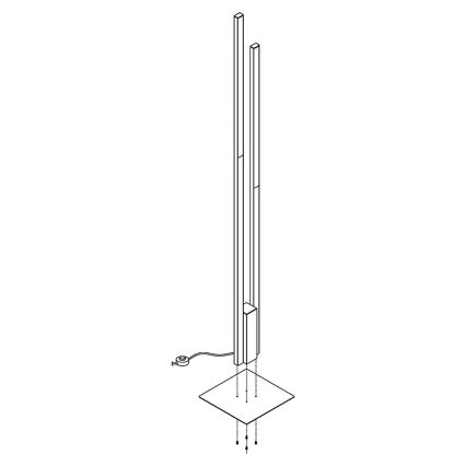 Eglo - LED Dimmbare Stehlampe FRAIOLI-C 2xLED/17W/230V