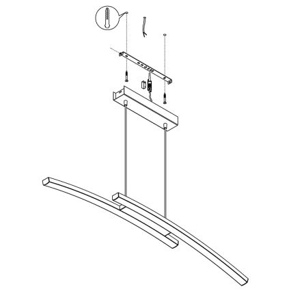 Eglo 97911 - LED RGB dimmbare Pendelleuchte an Kabel FRAIOLI-C LED/34W/230V