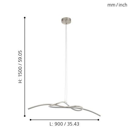 Eglo - LED Hängeleuchte LED/16W/230V