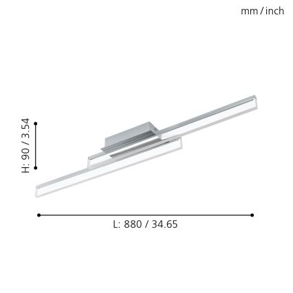 Eglo - LED Badezimmer-Deckenleuchte 2xLED/11W/230V IP44