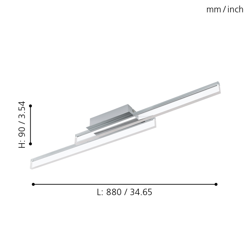 Eglo - LED Badezimmer-Deckenleuchte 2xLED/11W/230V IP44