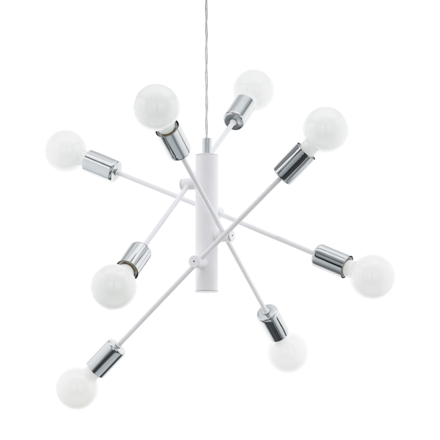 Eglo - Hängeleuchte 8xE27/60W/230V weiß