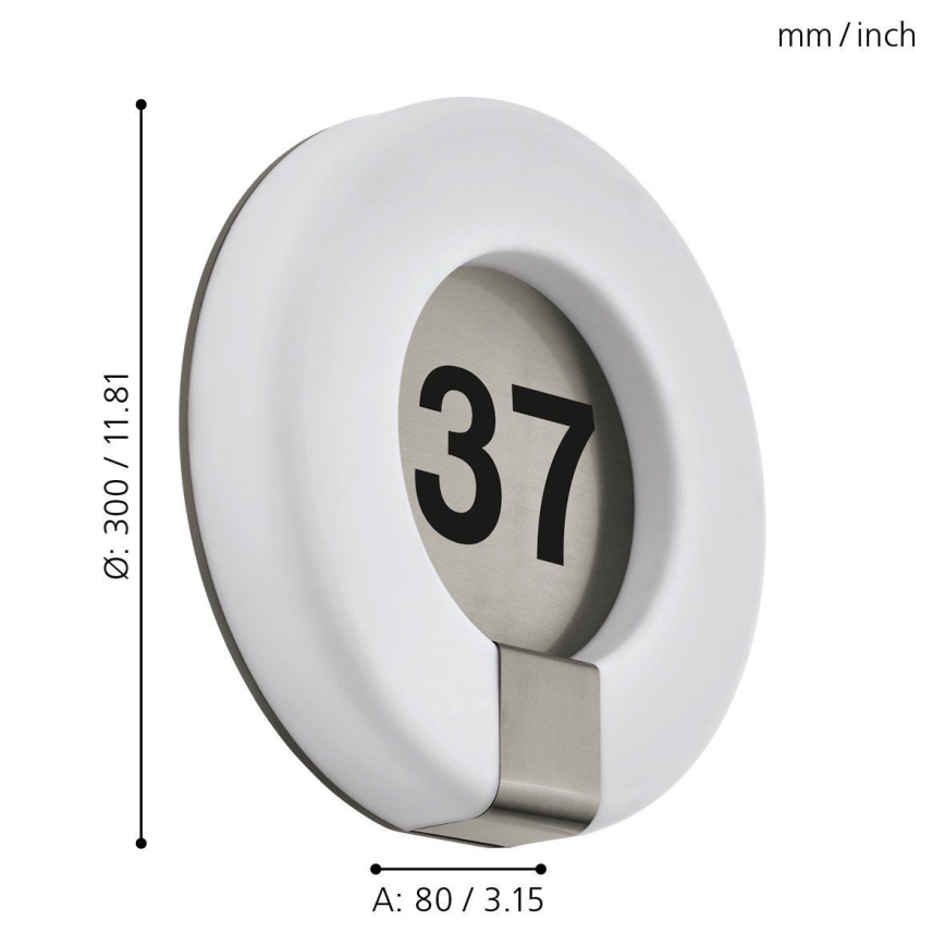 Eglo 98145 - LED Dimmbares Hausnummernschild MARCHESA-C LED/15W/230V IP44