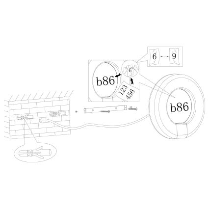 Eglo - LED Hausnummer LED/15W/230V IP44